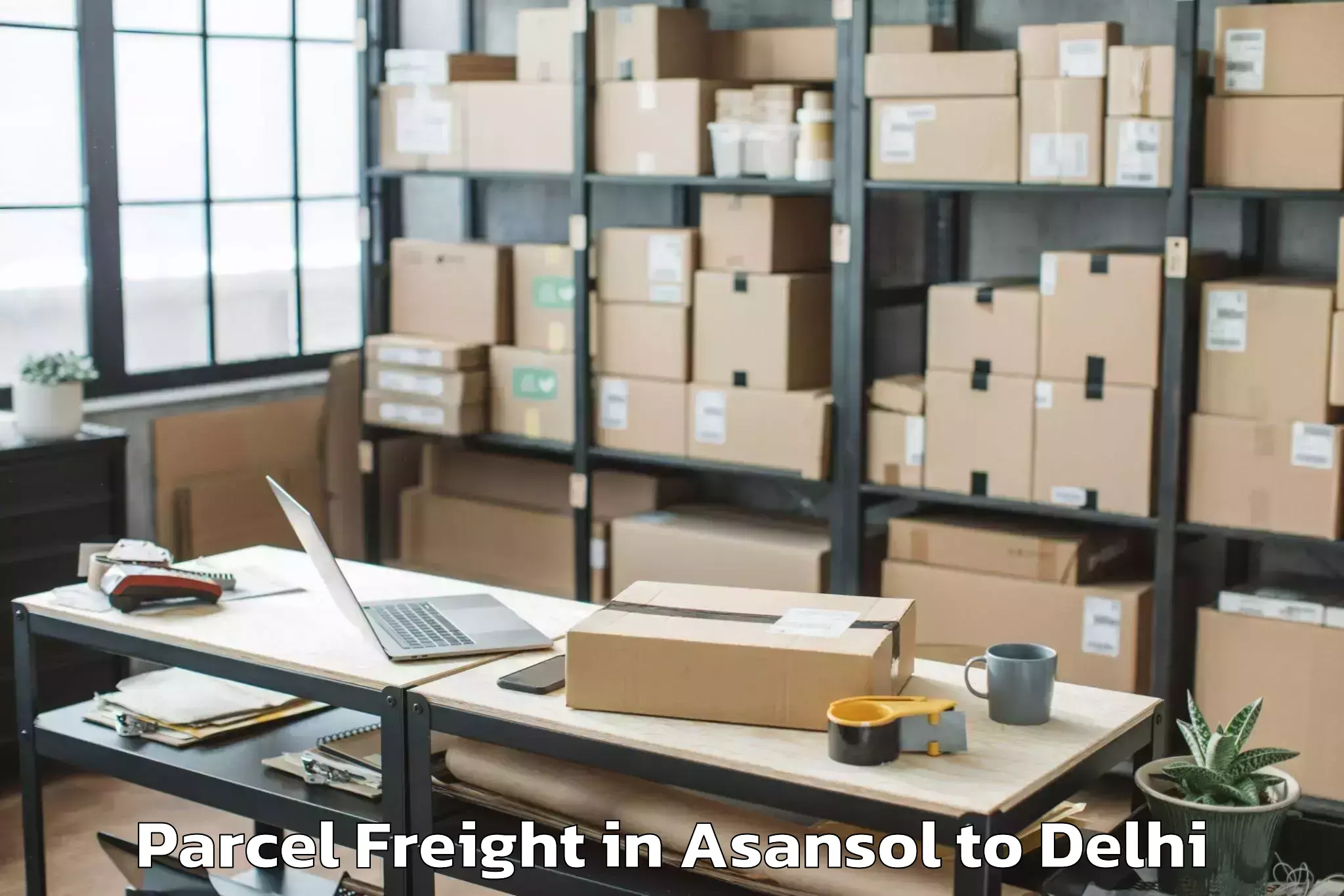 Book Your Asansol to Jhilmil Parcel Freight Today